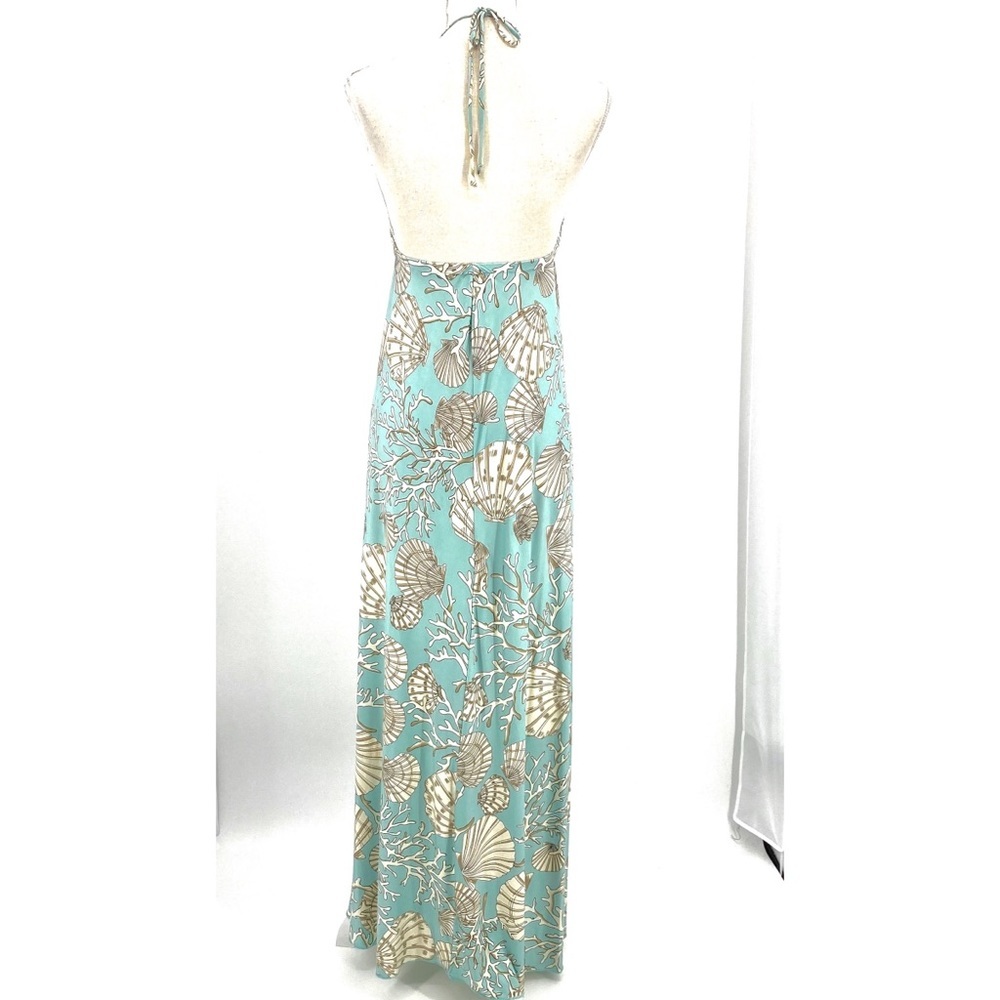 Boston Proper coral reef printed halter maxi dress - Picture 8 of 14